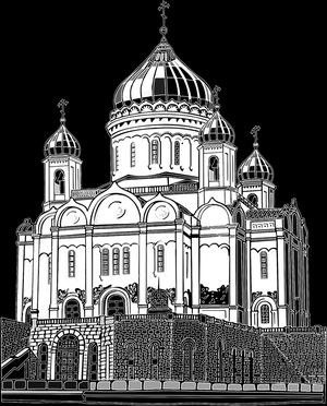 Храм Христа Спасителя - картинки для гравировки